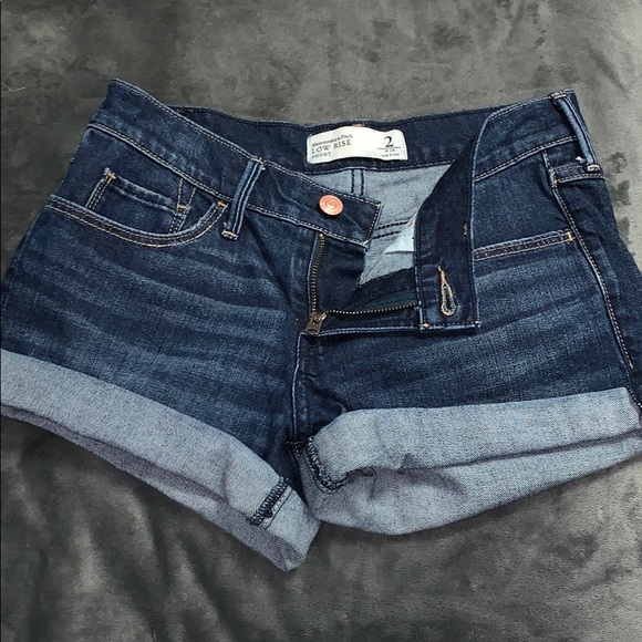 Abercrombie & Fitch Pants - Abercrombie & Fitch LowRise Dark Wash Denim Shorts